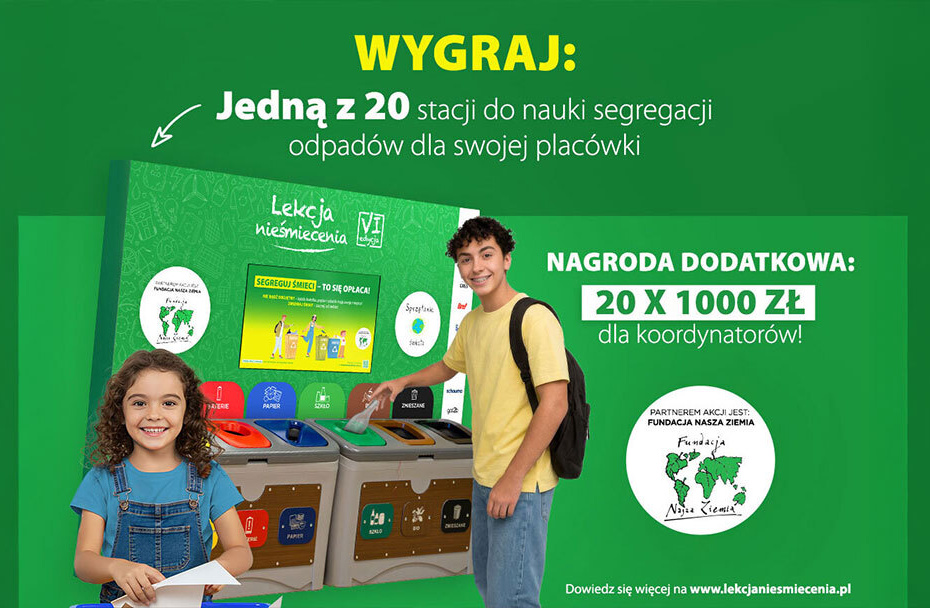 „Lekcja Nieśmiecenia” VI! Konkurs z&nbsp;nagrodami dla placówek i&nbsp;koordynatorów!